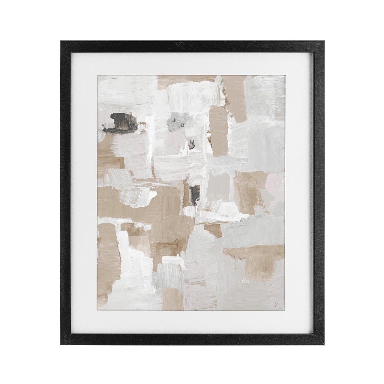 Stupell Industries Beige & White Peace Framed Print Under Glass, design by Lanie Loreth